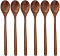 Wooden Spoons, 6 Pieces 9 Inch Wood Soup Spoons for Eating Mixing Stirring, Wood Spoon with Japanese Style Kitchen Utensil